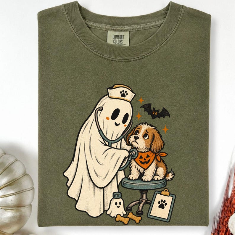 Comfort Colors® Spooky Season Shirt ,Halloween Nurse Shirt, Boo Boo Crew, Nurse, Gift For Women,veterinary nurse