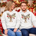 Vintage Reindeer Christmas Sweatshirt, Funny Couple Christmas Tee, Couples Sweaters, Merry Christmas Hoodie, Xmas Gift For Her & Him Tee