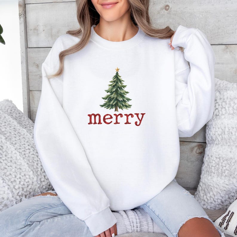 Cozy Merry Christmas Sweatshirt, Festive Holiday Hoodie
