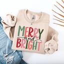 Merry and Bright Tee Shirt, Christmas Sweatshirt, Family Christmas Sweatshirt, Christmas Sweatshirts for Women, Merry Christmas Sweatshirt