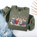 Festive Snowman Hot Chocolate Christmas Sweatshirt, Winter Coffee Mugs Sweatshirt, Cozy Holiday Sweets Pullover, Womens Xmas Apparel Gift