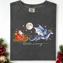 Comfort Colors® Winter Is Coming Christmas Shirt, Fourth Wing Sleigh Holiday Shirt, Dragon Rider TShirt, Booktok Fan Gifts