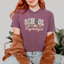 Comfort Colors® School Psychologist Shirt, School Psych Shirt, Faux Patchwork Psychologistn Shirts, Gift For School Psychologist